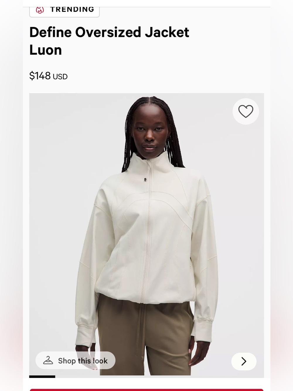 LULULEMON Define Oversized Jacket NWT